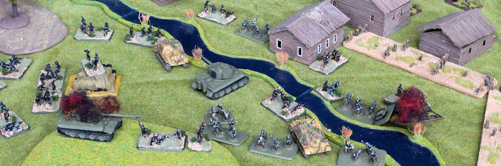 Russian Tanks Assault Across The River